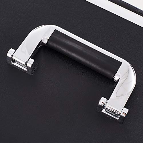 OUDMAY by Amazon - Makeup Case - Professional Rolling Cosmetic Travel Organizer With Mirror and Independent Lid Black