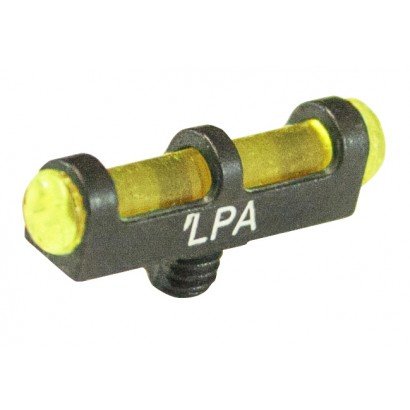 Fusion/LPA Shotgun Front Fiber Optic Single Bead Shotgun Sight, 2.6mm/3-56 US Thread - Yellow