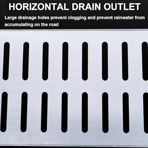 Drain de cour en acier inoxydable 61 cm pour évacuation extérieure - 6