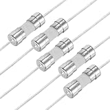 QUARKZMAN Zeitverzögerte Sicherung Langsam Auslösende Drahtkeramiksicherung 3.6mm x 10mm 250V T1.5A 5Stück