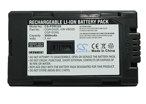 CS-PDR320 Akku 3300mAh Für Panasonic Camcorder – Kompatibel Mit Vielen Modellen, 7.4V Li-Ion