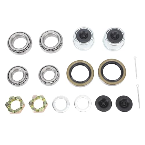 YedaHcy Trailer Axle Bearing Kit for 1 1/16in to 1 3/8in Axles, 3500lb Capacity, Includes L68149 L68111 Bearings, Low Noise, Lifespan, Complete Set for Smoothness Towing