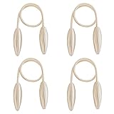 Dtaeye Recoge Cortinas 4 Piezas Europa Flexibles Cortina Tiebacks Sujeta Cortinas Tieback de Cortina Creativa Hebillas para Cortina Alzapaños de Cortina Abrazaderas Cortinas Color Beige