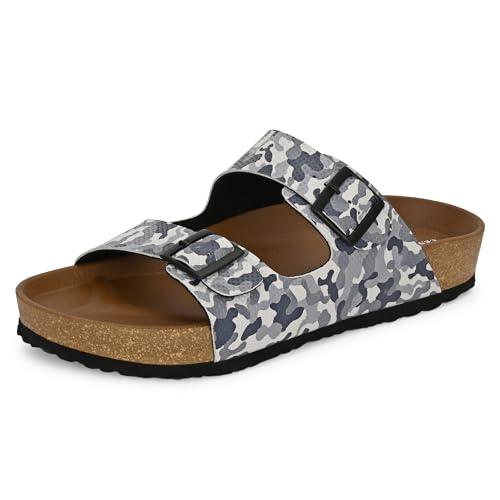 Image of Centrino Men's Berkin-Style Slip-On Sandals | Open Toe Design | Soft PU Footbed | Lightweight & Comfortable | Arch Support | On-Grip Sole | Casual Outdoor Wear (9213)
