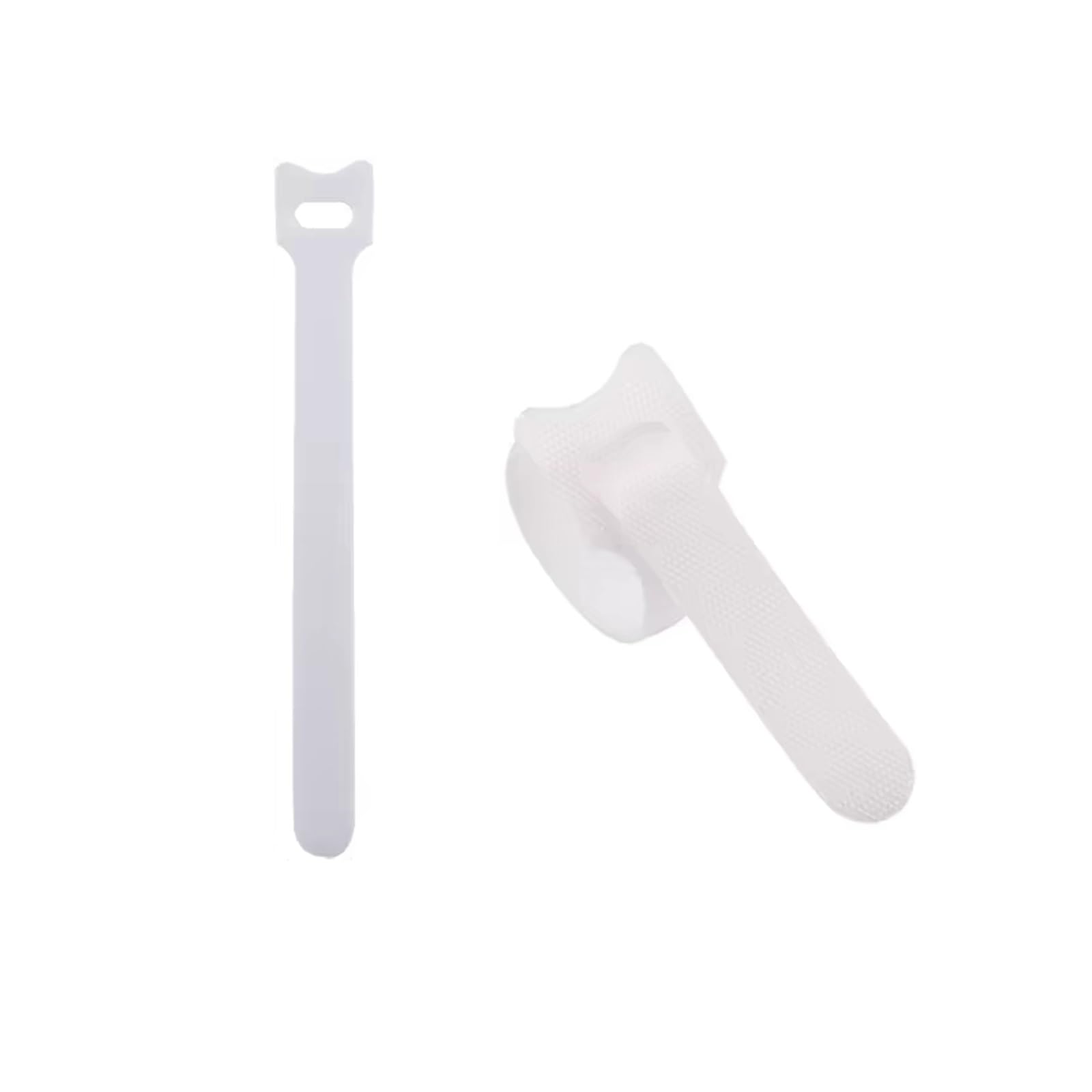 Bridas de nailon autoblocantes, 100 Uds bridas for cables desmontables plásticos de colores envoltura bucle nailon reutilizable Zip Ttype Tie vendaje alambre(White,12x250mm)