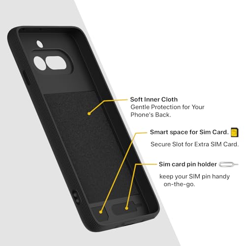 Image of Outlouders Back Cover for Nothing Phone 4a 5G | Stylish | Scratchproof | Soft Silicone | Shockproof |Enhanced Camera Lens Protection Bumper Case (Black)