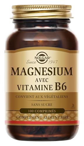 Solgar | Magnesium and B6 Vitamin | Suplemento Alimenticio que Reduce la Fatiga | Con Magnesio y Vitamina B6 | Para Hombre y Mujer | 100 Cápsulas