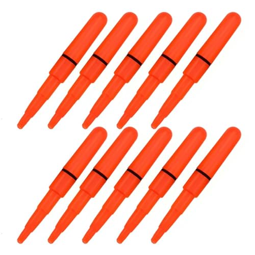 FeiYeup 10Pcs Fishing Rod Tip Glow Stick LED Light Clip on Rod Tip Glow Stick Waterproofs LED Night Fishing Rod Tip Light Fishing Lamp