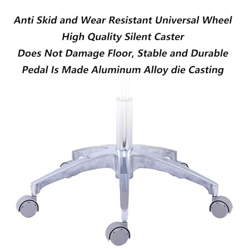 Tabouret selle roulant pour hygiéniste dentaire pivotant 360° - 6