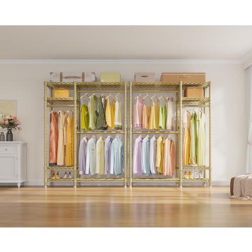 Image of VIPEK V2 Heavy Duty Clothes Rack, Metal Closet Rack Organizer, Gold