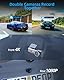 WiFi Dashcam Auto Vorne Hinten,4K+1080P,Auto Kamera,App-Steuerung Autokamera mit 64G SD-Karte,170°+140° Ultraweitwinkel,Mini 1.47 Zoll,Nachtsicht,WDR,G-Sensor,Loop-Aufnahm,Parküberwachung
