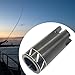 Fishing Rod Gimbal Butt Cushion Anti Slip Metal Comfortable Grip Protective Cover Fishing Tackle for Rod Holder Rod Building, Black