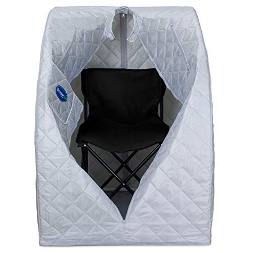 Image of Durasage Portable Steam Sauna for Home - Personal Full Body Detox Sauna Tent with 800W Steam Generator, 60-Min Timer, Foldable Design & Chair for Relaxation