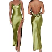 MAHUAOYIXI Дълга рокля за жени, елегантна, за...