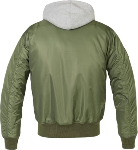 Men's MA1 Sweat Hooded Jacket Olive/Gray2