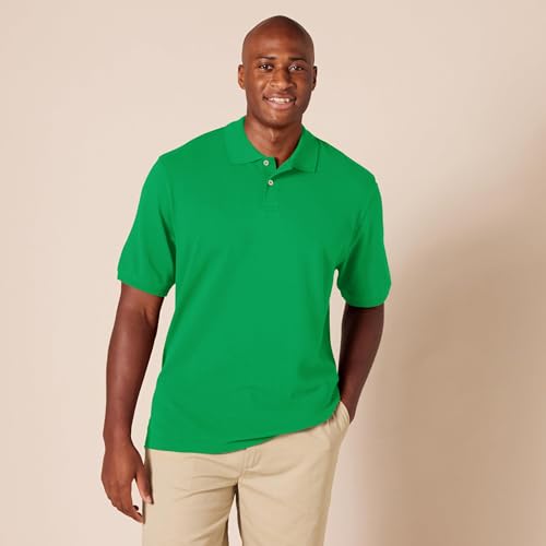 image for Amazon Essentials Men's Regular-Fit Cotton Pique Polo Shirt (Available