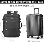 Sowaovut Travel Laptop Backpack, Extra Large High School College Backpacks, Flight Approved Daypack Business Bag Fit 17.3 inch Laptop for Men Women (Black) - Image 4