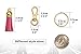 Anezus 100Pcs Craft Tassel Set - 50 Tassels, 25 Lobster Clasp Keychains, 25 Rings for Acrylic Keychains, Gold