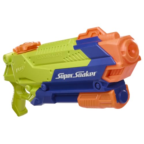 Image of Nerf Super Soaker Floodinator Water Blaster | 2070 ml (2.07 l) Capacity Tank | Pump Action | Pichkari for Outdoor Water Games | Branded Toy Pichkari for Holi Festival | Kids Ages 6+