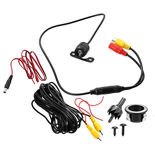 Image of X AUTOHAUX Car 12V Rear View Back Up Camera with Holder Rear Park Assist Reverse Camera 100 Degree Wide View Angle Rear View Camera Black