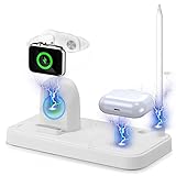 ▲Cargador Inalámbrico 3 en 1 Para Dispositivos Apple: Nno requiere montaje, la base de carga 3 en 1 es el cargador sumergido para Apple Watch y soporte de carga para AirPods y un soporte de carga para lápiz de Apple. Un soporte de carga de paso permite que tu dispositivo funcione fácilmente con un solo cable. (Fuente de alimentación no incluida)
