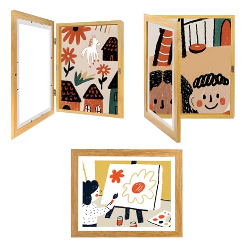 Clebay 3-Pack Kids Artwork Frames 10x12.5 Front Opening Kids Art