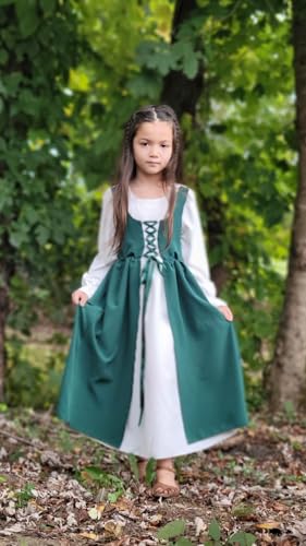 Vestido Renacentista Princesa Medieval para Niñas 6-7 Años miniatura 3