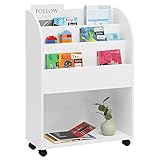 Almacenamiento por sí mismo: A una altura óptima (85 cm), el estante para libros permite a los niños colocar los libros y organizar los juguetes por sí mismos fácilmente. Su diseño abierto facilita a los niños el acceso de su libro favortito