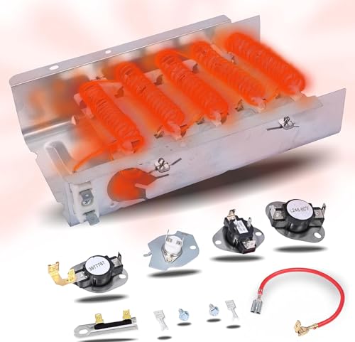 Dryer Heating Element Replaces For Whirlpool WED4815EW1 WED5000DW2 WED6200SW1 WED6600VW0 WED4800BQ1 WED4800XQ0 WED4800XQ1 WED4900XW0 WED49STBW1 WED5100VQ1 WED5200VQ1 WED5300SQ0 WED5540SQ0 WED7000DW1