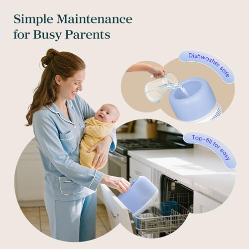 Image of Levoit Evaporative Humidifiers for Bedroom Baby, Dual Air and Water Filters | Separate Sensor, Blue Light Free for Nursery Nightlight, Auto Dry, Smart Control & Alexa, Auto Mode, 3.8L Tank for 36H