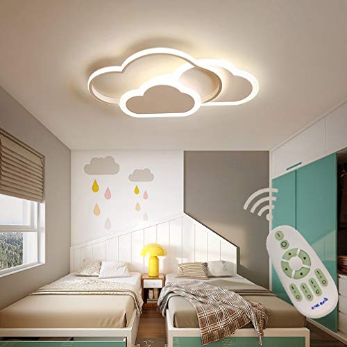 Plafond LED en métal et acrylique haute qualité au design épuré art cloud blanc