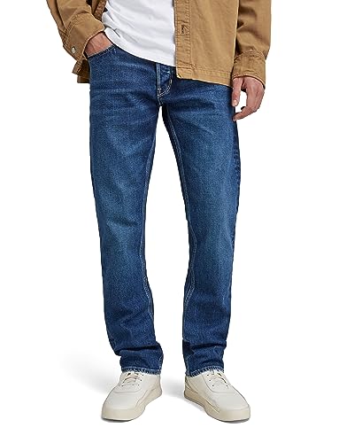 G-STAR Raw - Mens Mosa Straight Jeans, Color Faded Atlantic Ocean, Size: 27W x 32L