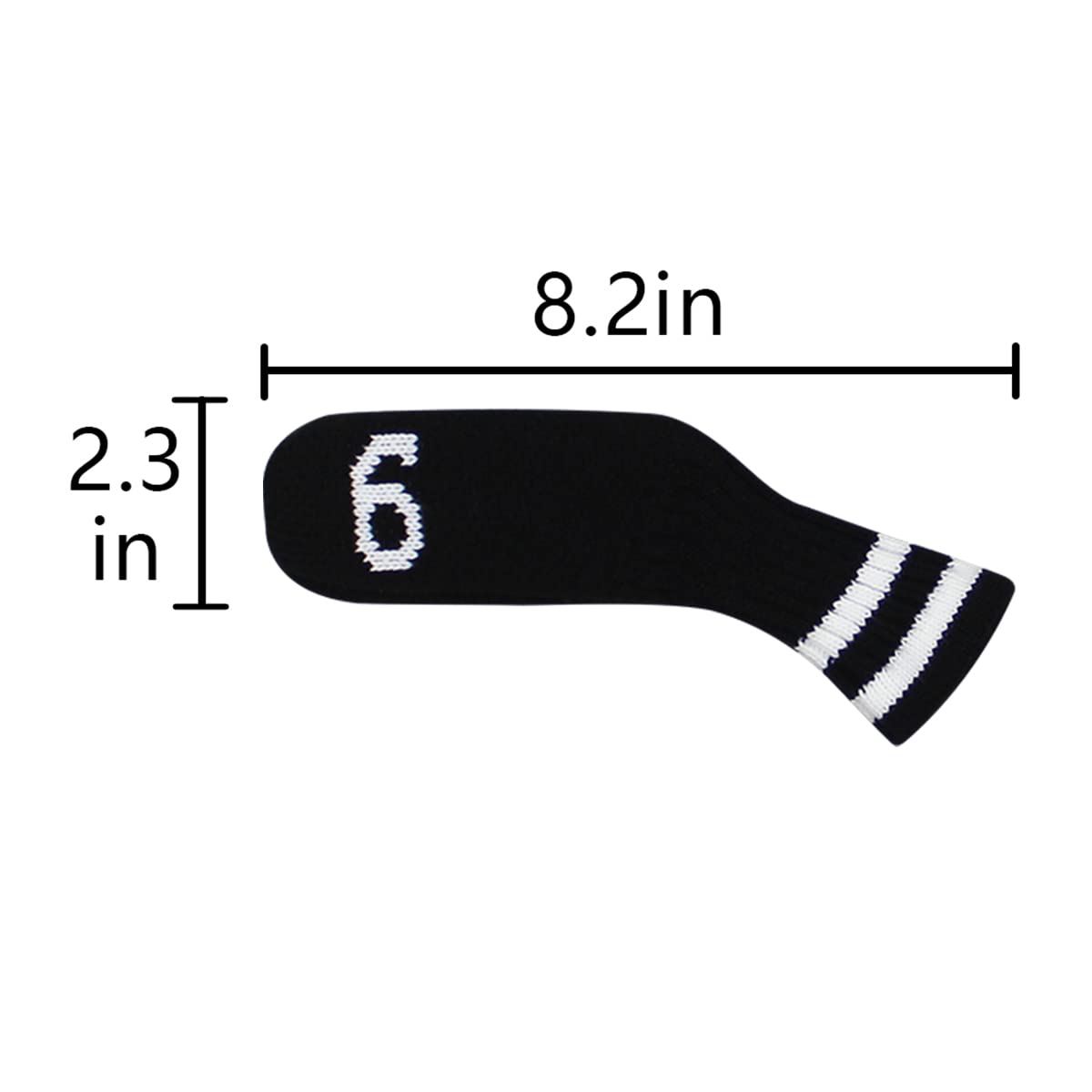 Scott Edward 10 Pezzi Golf Club Copritesta per Ferri Tenerezza Fondamentalmente Calzini Forma Golf Club Potezione Testa Maglia Bifacciale per Tutte le Marche Callaway, Ping, Taylormade, Cobra ecc