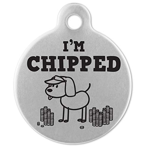 If It Barks - Engraved Pet Id Tags For Dogs - Personalized Stainless Steel Identification Tags - Custom Name Tag Attachment - Made In Usa, I'm Chipped #TOP1