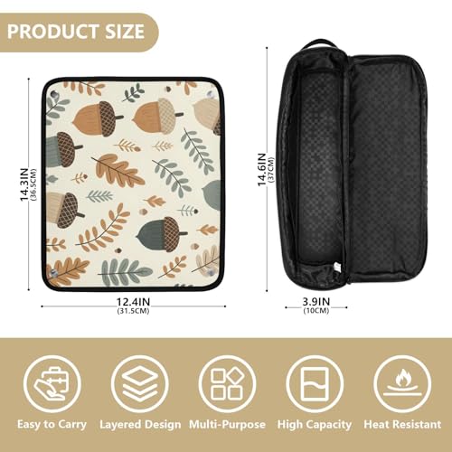 Organizador portátil para herramientas de peinado con tapete resistente al calor para plancha alisadora, rizadora y otras herramientas de cabello miniatura 4