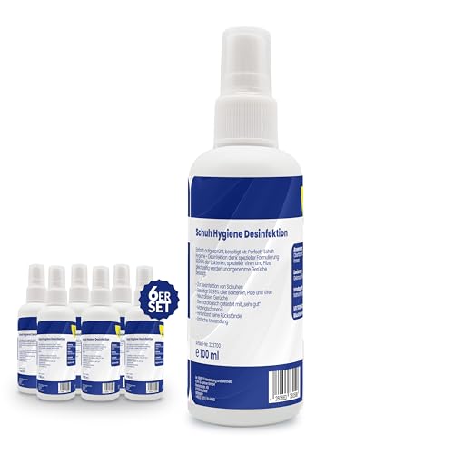 Mr. Perfect® - Schuh Desinfektionsspray 6x100ml | Schuhspray gegen Geruch & Bakterien | schnelle & wirksame Schuhdesinfektion | Anti Pilz Desinfektionsspray | Geruchsentferner für Schuhe