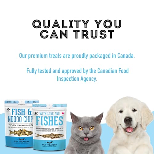 Image of The Granville Island Pet Treatery Cod Skin & Sardines for Dogs & Sardines for Cats (4.59 oz, Pack of 2) - Single Ingredient Dog Treats - Natural Dog Treats, Grain Free