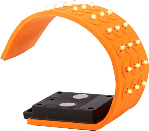 Mobile Ops Magnetic Silicone 30 Led Flexible Orange High Lumens Water-Resistant Outdoor Tactical Handsfree Flashlight (42670) #TOP1