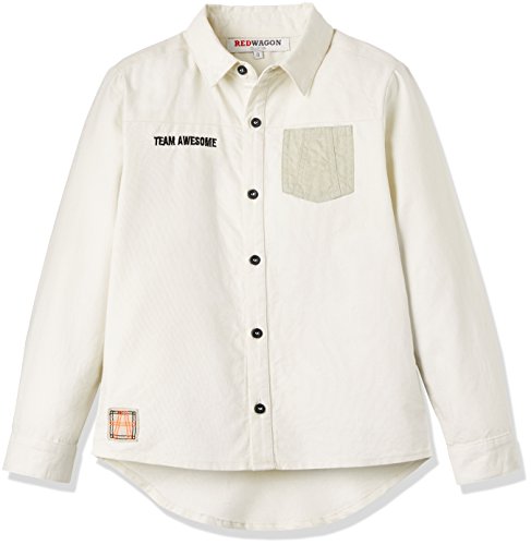 RED WAGON Camicia Bambino, Avorio (Ecru), 104 (Taglia Produttore: 4 Anni)