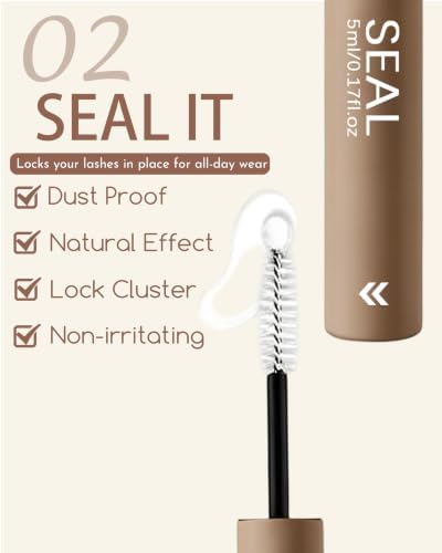 YIDUO 3PCS Waterproof 2-In-1 Bond and Seal Lash Glue with Lash Tweezers Kit — view 3