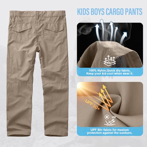 Image of linlon Kids Boys Girls Waterproof Outdoor Hiking Pants Soft Shell Fleece Lined Insulated Pants