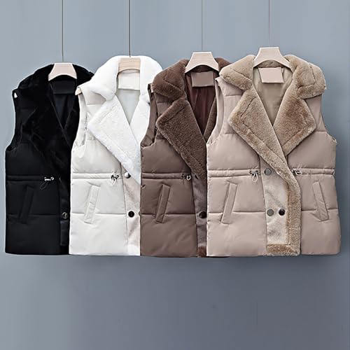 Chaleco de algodón para mujer estilo ropa de caballo con forro polar 5