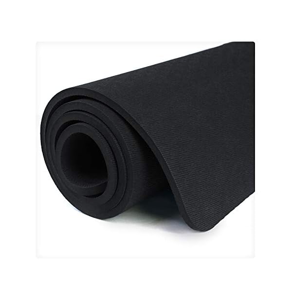 Hatha-Yoga-Extra-Thick-TPE-Yoga-Mat-72x-32-Thickness-12-Inch-Eco-Friendly-SGS-Certified-With-High-Density-Anti-Tear-Exercise-Bolster-For-Home-Gym-Travel-Floor-Outside Hatha Yoga Extra Thick TPE Yoga Mat - 72"x 32" Thickness 1/2 Inch -Eco Friendly SGS Certified - With High Density Anti-Tear Exercise Mats For Home Gym Travel & Floor Outside (Black)…