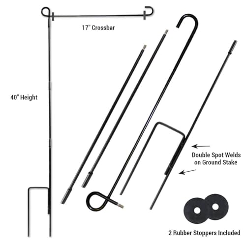 Support mât pour drapeau de jardin WinCraft robuste et durable