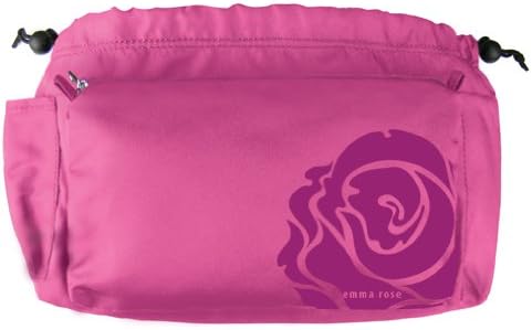 Emma Rose Black Flower Organizer Handbag Tote Insert