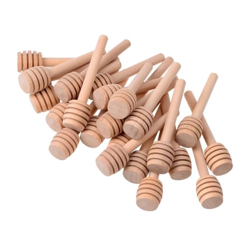 COLLBATH 30個 木製ハニースティック 蜂蜜やシロップ用撹拌棒 使いやすく なミニはちみすくい棒 キッチン便利グッズ