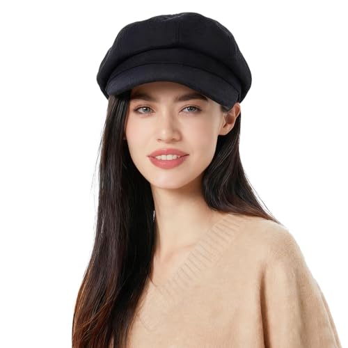OIXEYA Casquette Gavroche Femme, Casquette Femme, Femme Gavroche Chapeau, Beret Casquettes, Femme Chapeaux Bonnet Cap, Newsboy Cap for Women, Women Painters Hat