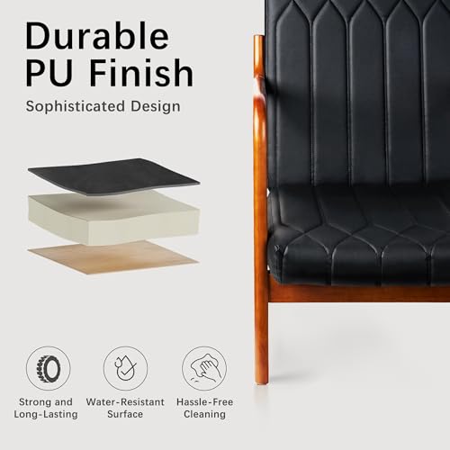 Sillón Confort Moderno Estructura Madera Negro miniatura 4