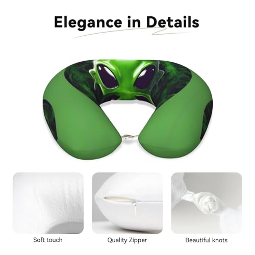 Almohada de Viaje con Diseño Verde y Espuma Viscoelástica miniatura 4