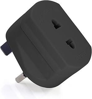 US to UK Travel Plug Adapter EU 2 Pin to 3 Pin Adaptor Plug Converter Shaver Adaptor Plug UK Charger Adapter for Razor Plugs/Toothbrush Plugs Adapters - Black
